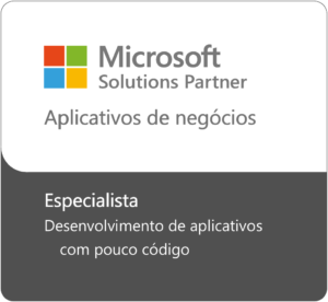 Selo Microsoft Parceira em Aplicativos de negócios e Especialidade em Desenvolvimento de aplicativos com pouco código