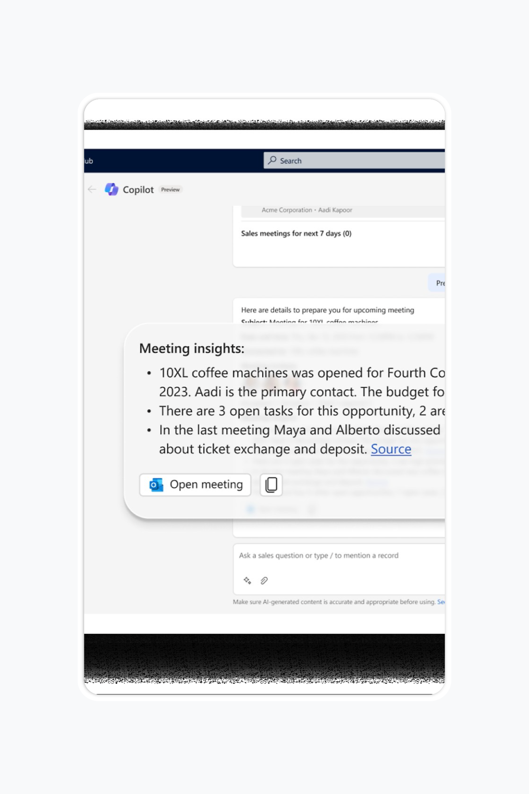 Insights e análises de IA